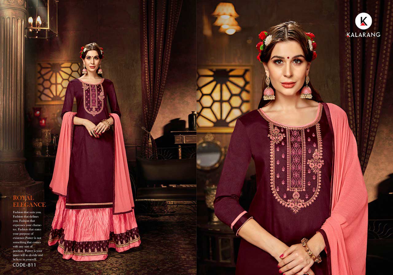 Kalarang Blossom Vol 6 Silk Suits With Skirt Collection Kalarang Blossom Vol 6 Silk Suits With Skirt Collection